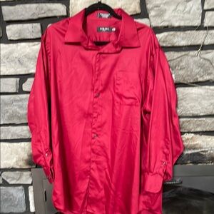 George Men's Vibrant Red Dress Shirt
